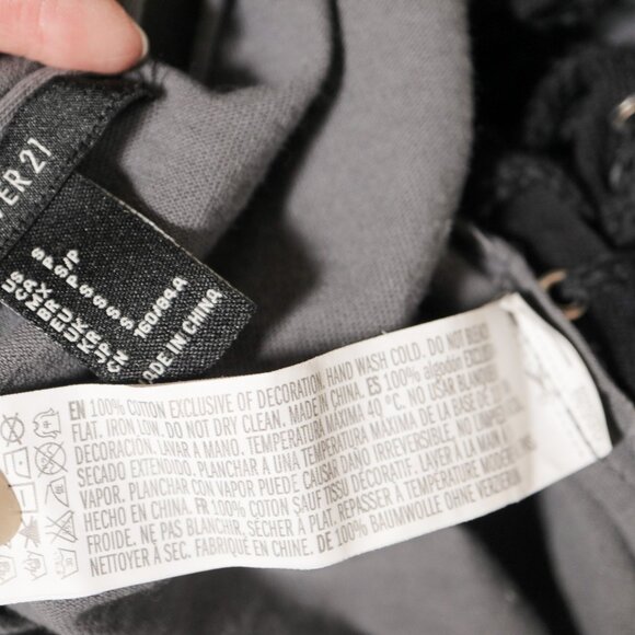 Grey Raw Hem Lace Up Muscle Tank 🐺 FOREVER 21 - Picture 7 of 8